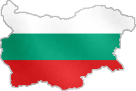 Контур Болгарии в цветах болгарского флага